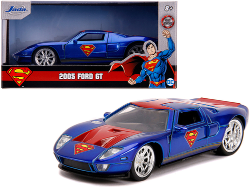 2005 Ford GT Candy Blue and Red with Gold Stripes \Superman\" \"DC