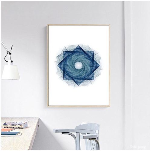 Modern Rotate Geometry Design Canvas Art Print
