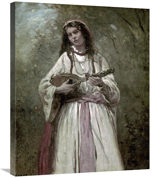 Global Gallery GCS-277119-30-142 30 in. Gypsy Girl with Mandolin Art P