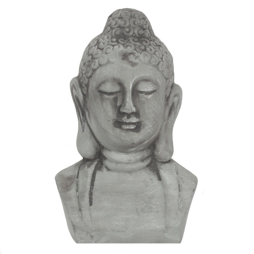 Grey Buddha Head Ornament