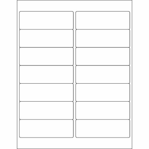 Box Partners LL122 4 x 1.33 in. White Rectangle Laser Labels - Pack of
