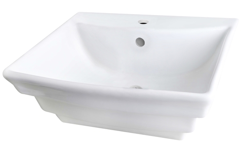 American Imaginations AI-689 19.75 in. Rectangle Wall Mount White Vess