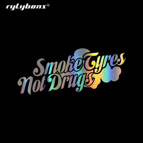 Rylybons Car styling 16.5CM*6.2CM SMOKE TYRES NOT