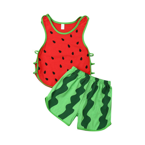 Summer Toddler Kids Baby Girl Boy Watermelon Tops