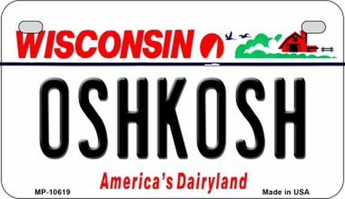 Smart Blonde MP-10619 7 x 4 in. Oshkash Wisconsin Novelty Metal Motorc