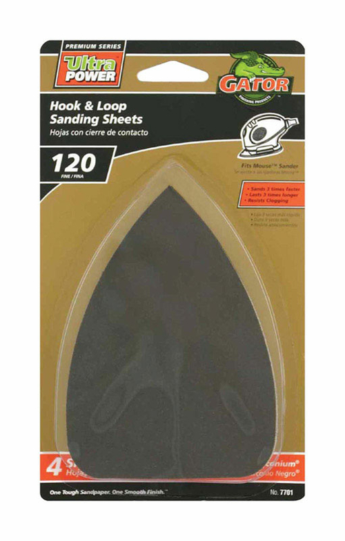 Ali Industries 2102911 120 Grit Hook & Loop Detail Sanding Sheets,