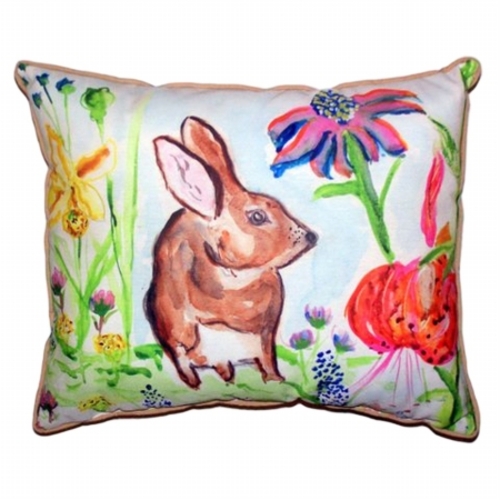 Betsy Drake ZP366A New Brown Rabbit Extra Large Zippered Pillow - 20 x