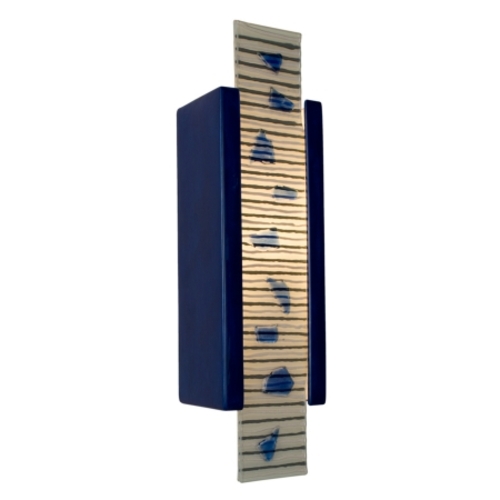 A19 RE115-CB-MSH reFusion Zen Garden Wall Sconce Cobalt Blue and Multi