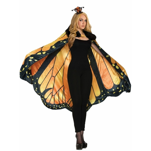 Forum Novelties 277327 Halloween Womens Monarch Butterfly Cape - Stand