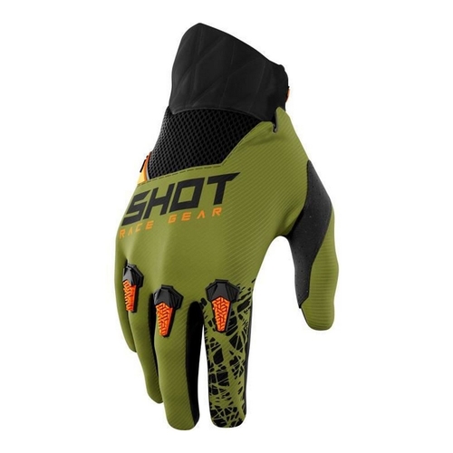 Motorbike gloves Cross Devo Military green Size 9