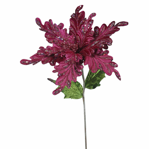 Mauve Poinsettia Flower Stem, 15 in.