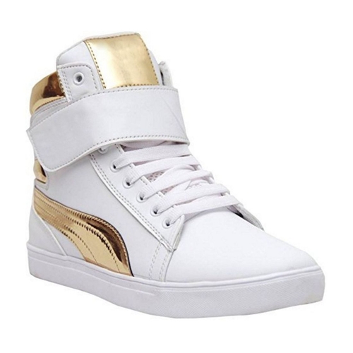 Generic Men's White,Gold Color Synthetic Material 