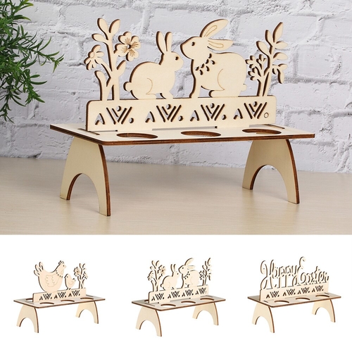 2019 NEW Wooden Happy Easter Egg Shelves Stand