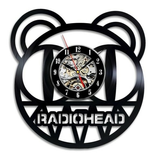 RADIOHEAD ROCK BAND HANDMADE VINYL RECORD WALL CLOCK