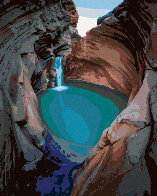 Paint by Numbers - TURQUOISE WATERFALL