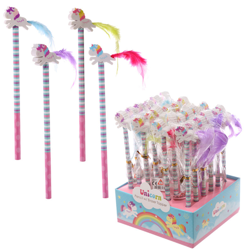 Cute Unicorn Design Pencil and Eraser Set