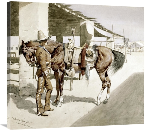 Global Gallery GCS-279600-36-142 36 in. A Rural Guard - Mexico Art Pri