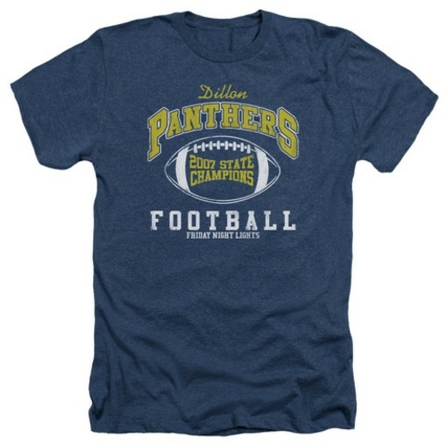 Trevco Friday Night Lights-State Champs Adult Heather Tee, Navy - 
