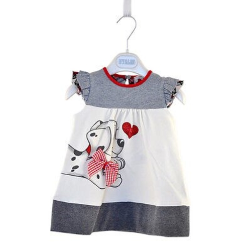 New Summer Toddler Baby Girls A Line Lovely Dogie