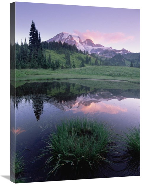 Global Gallery GCS-452048-2432-142 24 x 32 in. Mt Rainier Reflected in