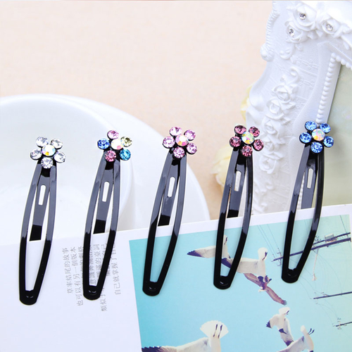 New Fashion Beauty Plum Crystal Black Hair Clip