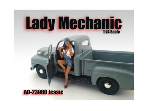 Lady Mechanic Jessie Figurine for 1/24 Scale Models by American