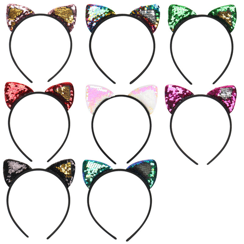 New Girls Shine Sequins Cat Ears Cute Hairbands