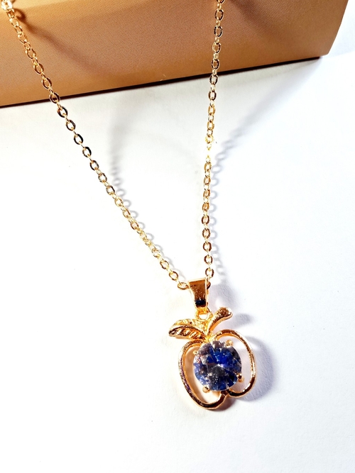Artificial apple shape gold plated Pendant With Chain