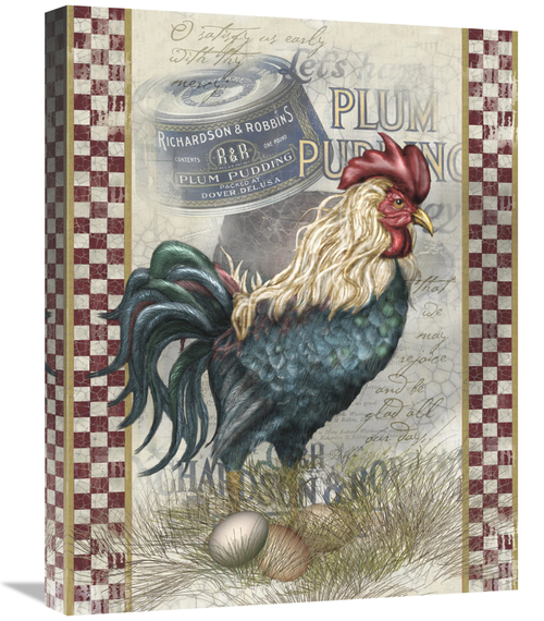 Global Gallery GCS-121131-1824-142 18 x 24 in. True Blue Rooster Art P