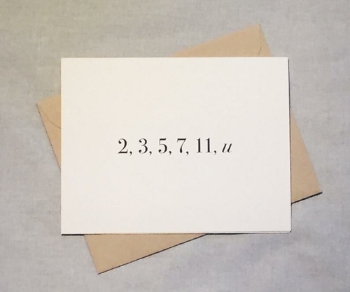 You Are My Prime Number Positively Awesome Math Card