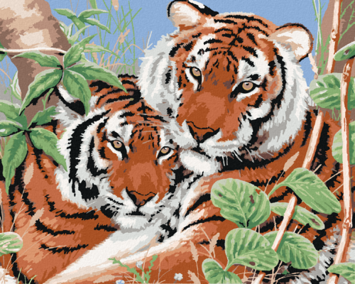 Paint by Numbers - TIGERS TWINS (HOWARD ROBINSON)