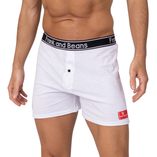 Mens Cotton Boxer Shorts White