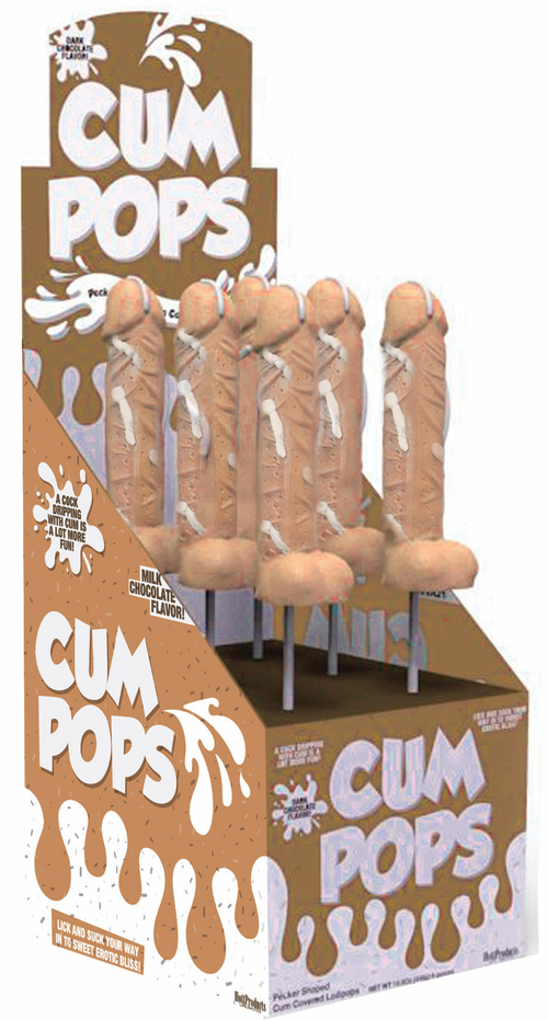 Cum Cock Pops - Milk Chocolate - 6 Piece P.O.P.  Display