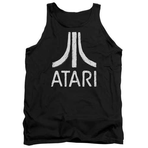 Trevco ATRI103-TK-3 Atari & Rough Logo-Adult Tank Top T-Shirt, Bla