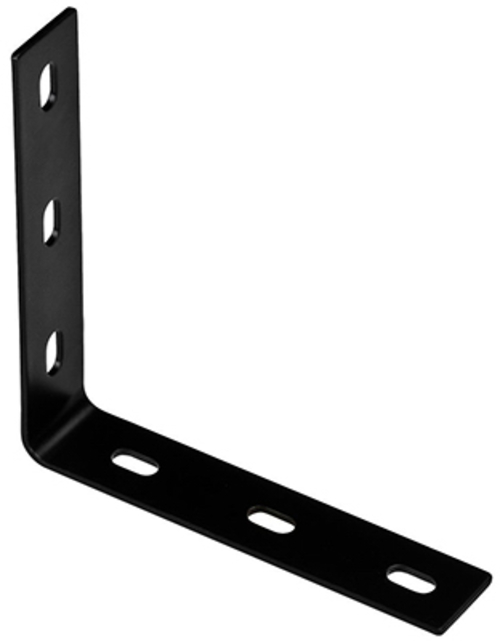 N351-465 7.1 in. Corner Brace, Black Powder Coated Steel