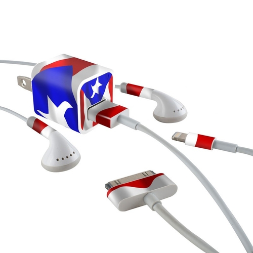 DecalGirl ACH-FLAG-PUERTORICO Apple iPhone Charge Kit Skin - Puerto Ri