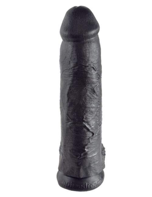 King Cock 12 Inch Cock With Balls - Black