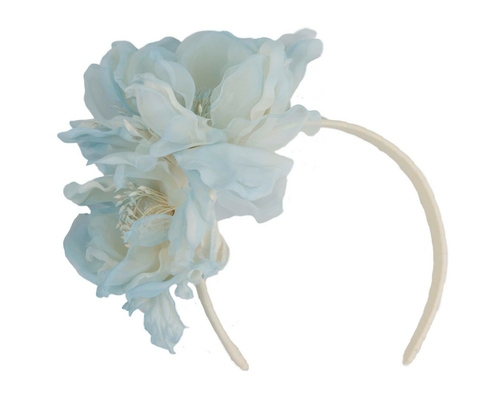 Light blue flower fascinator