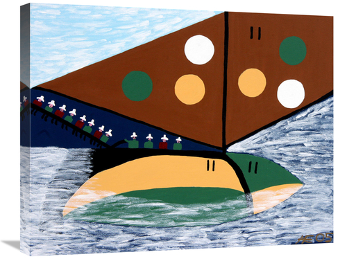 Global Gallery GCS-479171-2228-142 22 x 28 in. 1973 Nassau Harbour Art