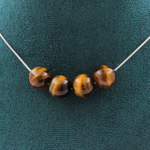 Tiger's Eye 10 mm 4 beads necklace