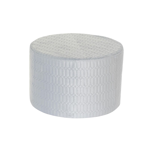 Footrest DKD Home Decor Polyester Sky blue Sponge MDF Wood (55 x 55 x