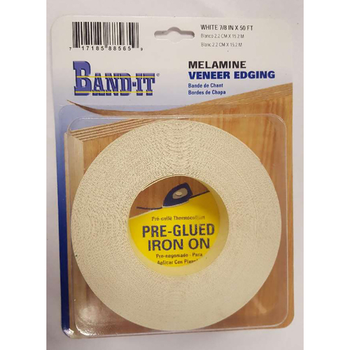 Band It 5992581 50 ft. x 0.87 x 0.03 in. White Melamine Edge Banding