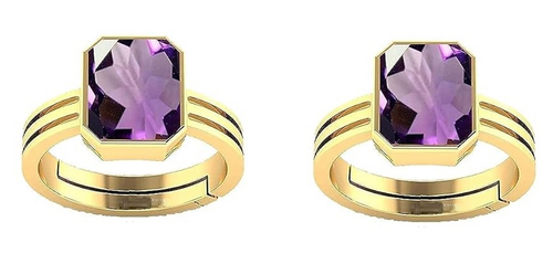 Amethyst Stone Ring Pack of 2