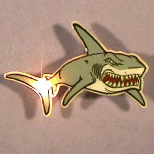 Blinkee 3430000 Shark Flashing Body Light Lapel Pins