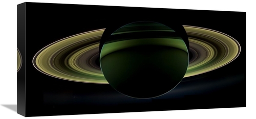 Global Gallery GCS-393582-1224-142 12 x 24 in. The Dark Side of Saturn