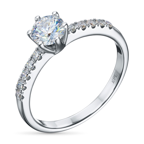 White Gold Ring with 11 Round-Cut Lab-Created Diamonds 1.007 CT.TW