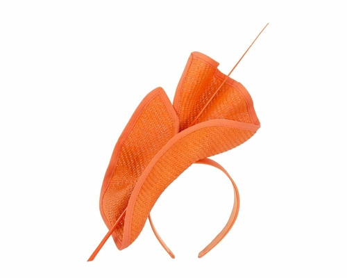 Orange  racing fascinator