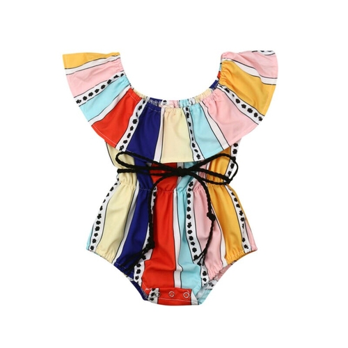 Baby Summer Striped Bodysuit Clothes Newborn