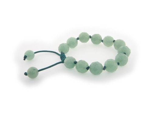 Fronay 722133G 7 - 9 in.Genuine Natural Green Aventurine Macrame Shamb