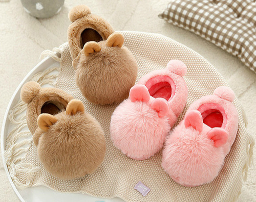 Children Cute Animal Ear Indoor Slippers Shoes